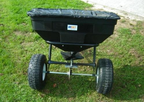 NIEUW Getrokken ZOUT Kunstmeststrooier voor zitmaaier 56kg, Tuin en Terras, Zitmaaiers, Nieuw, 90 tot 120 cm, Opvangzak, Opvangbak