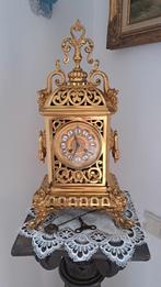 Antieke vergulde pendule, Antiek en Kunst, Antiek | Klokken, Ophalen of Verzenden