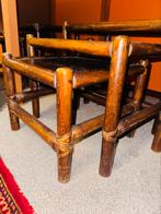 Vintage nesting set bijzettafels rotan manou, Ophalen