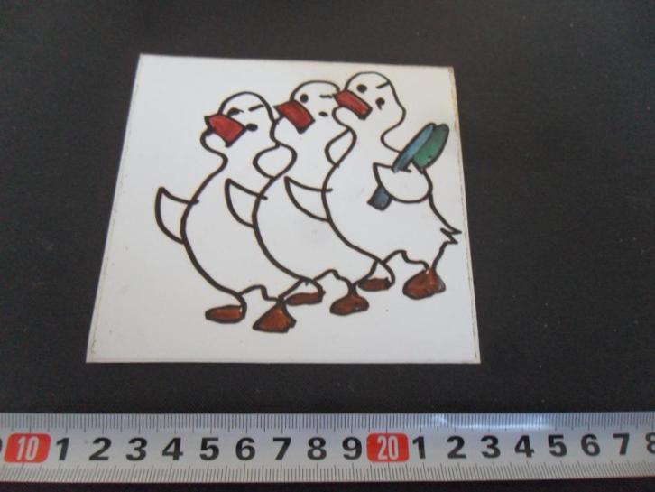 sticker strip bad eend badeend 3x, Verzamelen, Stickers, Zo goed als nieuw, Ophalen