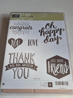 Stampin Up, Scenic Sayingdms, 141599, Hobby en Vrije tijd, Stempelen, Ophalen of Verzenden, Zo goed als nieuw, Houten stempel