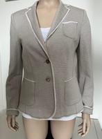 Beige zomer blazer, jasje, witte bies, White Label, maat 38, Kleding | Dames, Jasjes, Kostuums en Pakken, Gedragen, Jasje, Beige