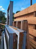 Houten Raamkozijnen met Glas, Doe-het-zelf en Verbouw, Kozijnen en Schuifpuien, Ophalen, Gebruikt, Raamkozijn, 150 tot 225 cm