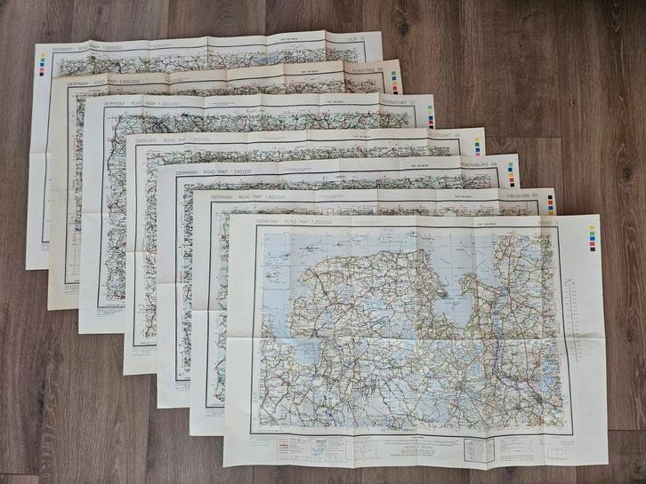 7x WW2 Kaarten Duitsland - Diverse Regio's, Verzamelen, Militaria | Tweede Wereldoorlog, Duitsland, Ophalen of Verzenden