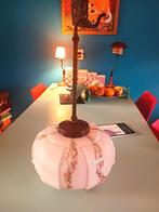 Vintage Art Deco Hanglamp, 50 tot 75 cm, Ophalen of Verzenden, Zo goed als nieuw, Glas