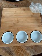 Tapasplank / snijplank met bordjes., Huis en Inrichting, Ophalen of Verzenden, Nieuw, Rond, Hout