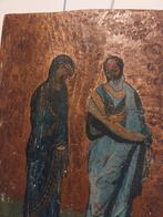 Authentieke handgeschilderde icoon – 19e eeuw – tempera op h, Ophalen of Verzenden