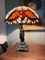 Antiek Tiffany style lamp van Heuchten Leugten, Ophalen of Verzenden, Zo goed als nieuw, Glas, Minder dan 50 cm