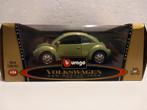 Bburago 1:24 Volkswagen Beetle groen, Hobby en Vrije tijd, Modelauto's | 1:24, Ophalen of Verzenden, Zo goed als nieuw, Bburago