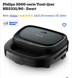 Philips 3000-serie Tosti-ijzer HD2331/90 - Zwart, Ophalen of Verzenden, Zo goed als nieuw