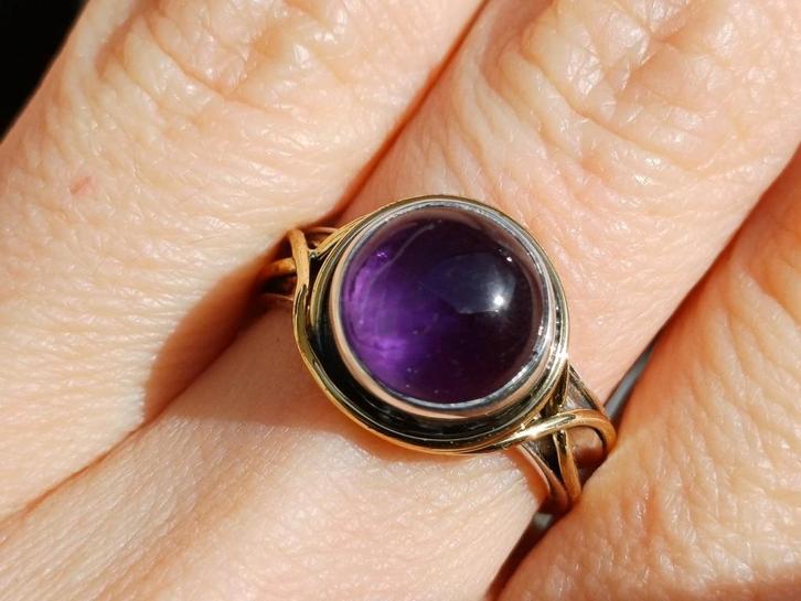 Vanoli 925 zilveren ring met amethist maat 17,5, Sieraden, Tassen en Uiterlijk, Ringen, Nieuw, Dame, 17 tot 18, Paars, Zilver