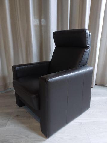 Fauteuil Verstelbare rugleuning, hoofdsteun Bruin Echt Leer beschikbaar voor biedingen