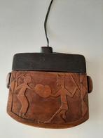 Oude handgesneden houten Tongal,Sumba Indonesië tasje doosj, Antiek en Kunst, Ophalen of Verzenden