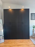 IKEA Pax Kast Dubbeldeurs Zwartbruin + LED verlichting, Huis en Inrichting, Kasten | Kledingkasten, Ophalen, Overige materialen
