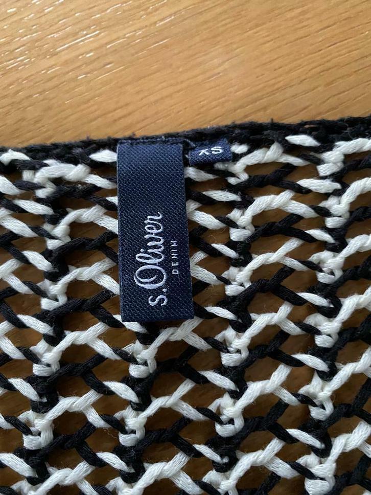 G120 s.Oliver maat S=36 trui top zwart/wit, Kleding | Dames, Truien en Vesten, Zo goed als nieuw, Maat 36 (S), Wit, Ophalen of Verzenden