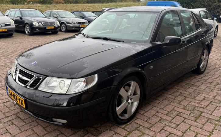Saab 9-5 2.3 Turbo Aero AUT 2004 Zwart, Auto's, Saab, Bedrijf, Saab 9-5, ABS, Airbags, Airconditioning, Alarm, Boordcomputer, Centrale vergrendeling