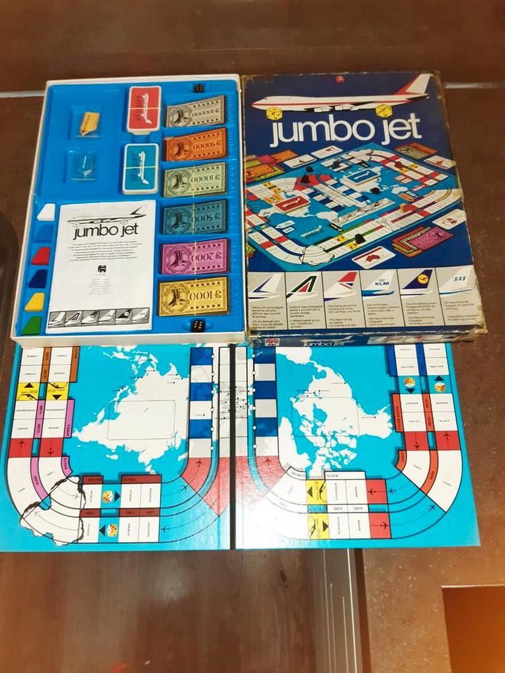 Jumbo jet jaren 70, Hobby en Vrije tijd, Gezelschapsspellen | Bordspellen, Zo goed als nieuw, Ophalen of Verzenden