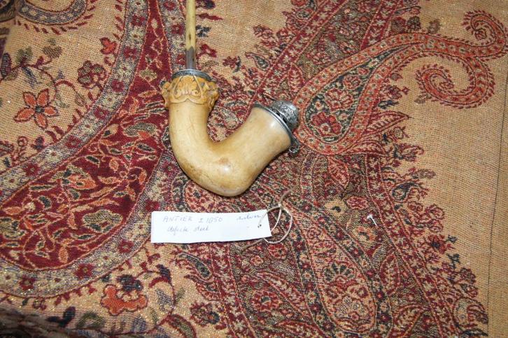 Meerschuimpijp met zilveren montuur, Verzamelen, Rookartikelen, Aanstekers en Luciferdoosjes, Gebruikt, Ophalen of Verzenden