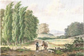 Zwolle W.G. van Ulsen - Landschap met marskramer Plm. 1810 beschikbaar voor biedingen