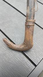 Antieke paraplu van bamboe en messing zeer oud, Antiek en Kunst, Ophalen