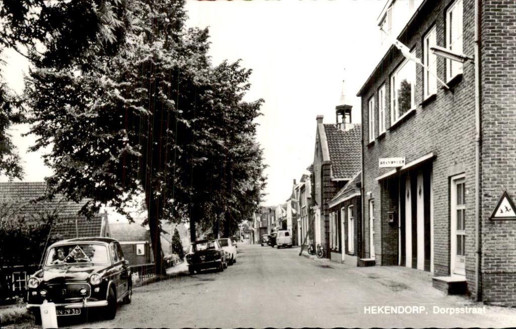 Hekendorp - Dorpsstraat Brandweer, Ophalen of Verzenden, 1940 tot 1960, Ongelopen, Zuid-Holland