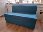 Ikea Lycksele Lovas slaapbank - turquoise hoes, Huis en Inrichting, Fauteuils, Ophalen, 100 tot 125 cm, 125 cm of meer, Zo goed als nieuw