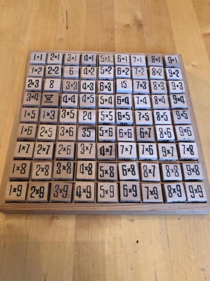 Reken blokjes, rekentafel, vermenigvuldigingsblokken, Kinderen en Baby's, Speelgoed | Educatief en Creatief, Zo goed als nieuw