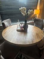 Ronde mango eettafel 110 cm, Ophalen, Zo goed als nieuw, Rond, 100 tot 150 cm