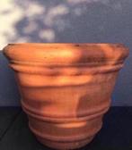 Grote zware oude terracotta tuinpot handwerk bloempot 48cm, 40 cm of meer, Rond, Zo goed als nieuw, Minder dan 40 cm