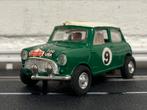 Scalextric C7 Mini Cooper Rally Slot Car #9 Groen Racebaan, Ophalen of Verzenden, Gebruikt, Elektrisch, Overige merken