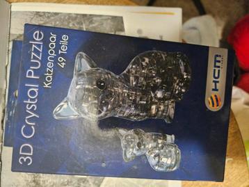 3D Crystal kattenpaar puzzle beschikbaar voor biedingen