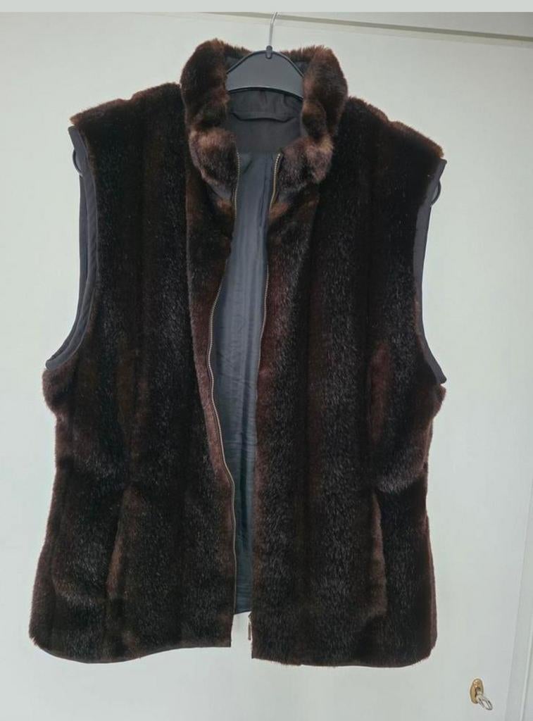 Mooie bont bodywarmer maat 40, Maat 38/40 (M), Bruin, Ophalen of Verzenden, Zo goed als nieuw
