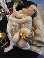 Schitterende grote houten Putti /engel, Antiek en Kunst, Ophalen of Verzenden