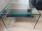 Strakke glazen hoektafel - bijzettafel GRATIS, Huis en Inrichting, Ophalen, Minder dan 45 cm, Vierkant, 55 tot 75 cm