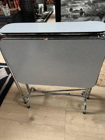 Retro vintage formica klaptafel tuintafel campingtafel tafel beschikbaar voor biedingen