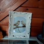 Crèmekleurige  vintage houten  Fotolijst., Huis en Inrichting, Woonaccessoires | Lijsten, Minder dan 50 cm, Minder dan 50 cm, Gebruikt