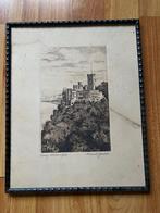 Oude Gravure Kasteel Holzenfels, Antiek en Kunst, Ophalen of Verzenden