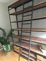 Stoere industriële Rootsmann kast met ladder, Huis en Inrichting, Ophalen, 200 cm of meer, 150 tot 200 cm, Zo goed als nieuw