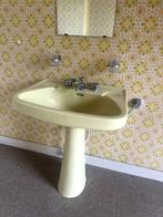 Retro/vintage gele wastafel, Ophalen, Gebruikt, Wastafel