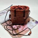 Handgemaakt Bamboe Schoudertasje - Uniek!, Sieraden, Tassen en Uiterlijk, Tassen | Damestassen, Ophalen of Verzenden, Nieuw, Bruin