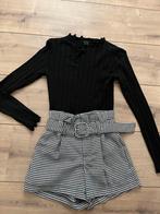 Geisha kort broekje short ruitjes 140 zgan zwartwit zo mooi, Broek, Geisha, Meisje, Ophalen of Verzenden