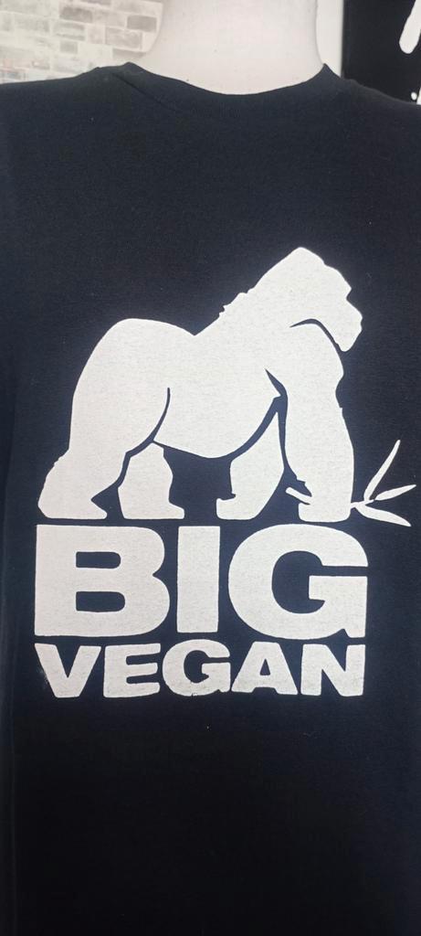 Big Vegan, Kleding | Heren, T-shirts, Nieuw, Maat 48/50 (M), Zwart, Ophalen of Verzenden