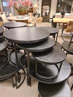 ACTIE SALONTAFEL SET VAN 3 ZWART MANGO NU €55 PER SET, Huis en Inrichting, Tafels | Salontafels, 50 tot 100 cm, ., Rond, Nieuw