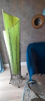 staande lamp Lime groen met takken. 2 lampen boho / ibiza, Huis en Inrichting, Lampen | Vloerlampen, Ophalen, Gebruikt, Stof, 150 tot 200 cm