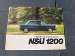 folder NSU 1200 Nederlands, ca 1970, NSU 1200, Ophalen of Verzenden, Zo goed als nieuw, Overige merken