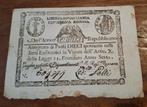 REPUBBLICA ROMANA 10 PAOLI - RRR MOLTO RARA 1799, Ophalen of Verzenden, Italië, Los biljet
