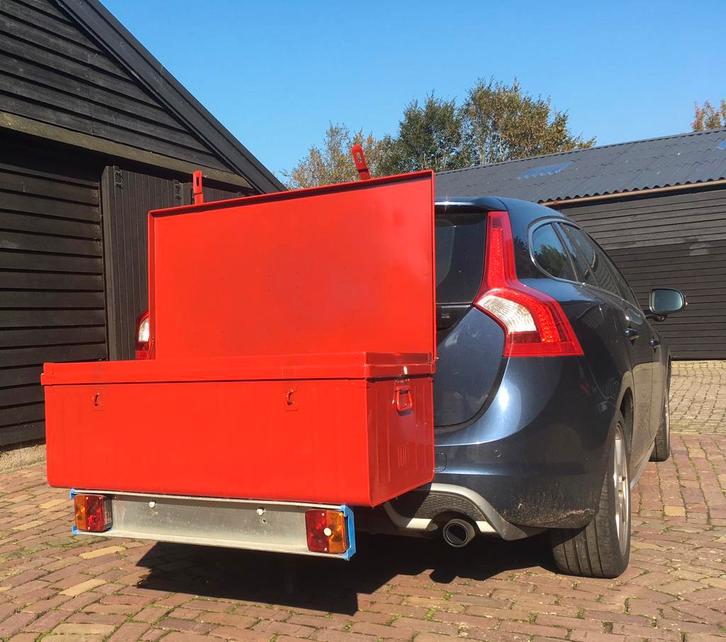 Trekhaakkoffer skibox bagagekoffer trekhaak kist box koffer, Auto diversen, Dakkoffers, Zo goed als nieuw, Ophalen of Verzenden