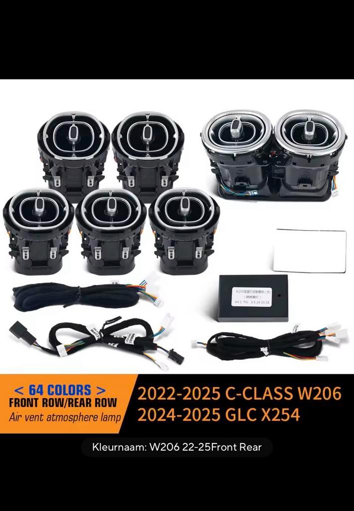 Mercedes W206/W254 Sfeerverlichting Upgrade, Auto-onderdelen, Interieur en Bekleding, Nieuw, Ophalen of Verzenden