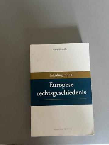 Inleid.tot de Europ.rechtsgeschiedenis beschikbaar voor biedingen