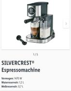Espressomachine met melk reservoir Silvercrest, 4 tot 10 kopjes, Gebruikt, Ophalen of Verzenden, Afneembaar waterreservoir